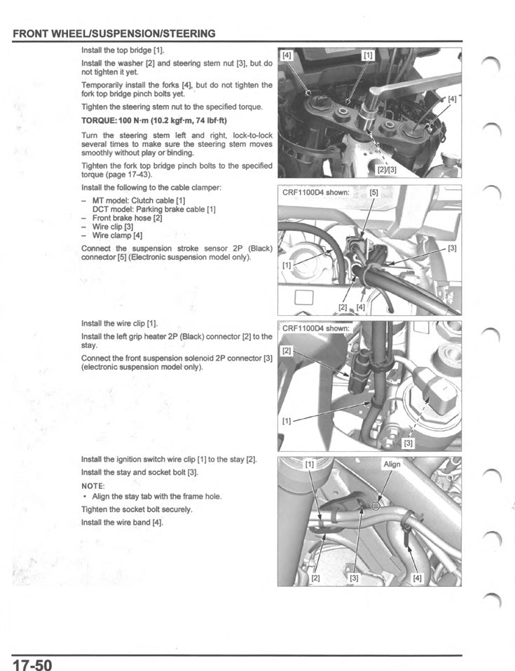 2024-2026 Honda CRF 1100 CRF1100 CRF1100A Africa Twin Manual