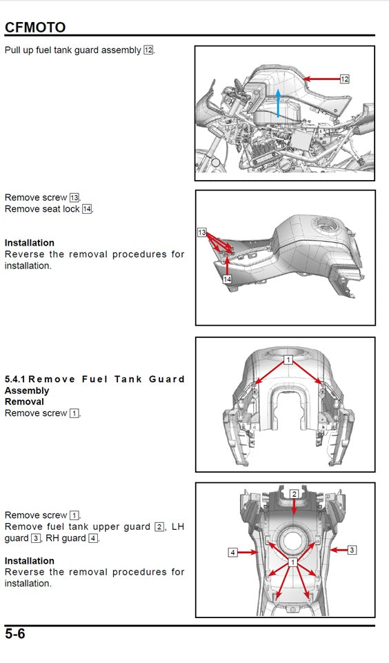 2024 Onwards CFMoto Papio SS 125 Service Manual