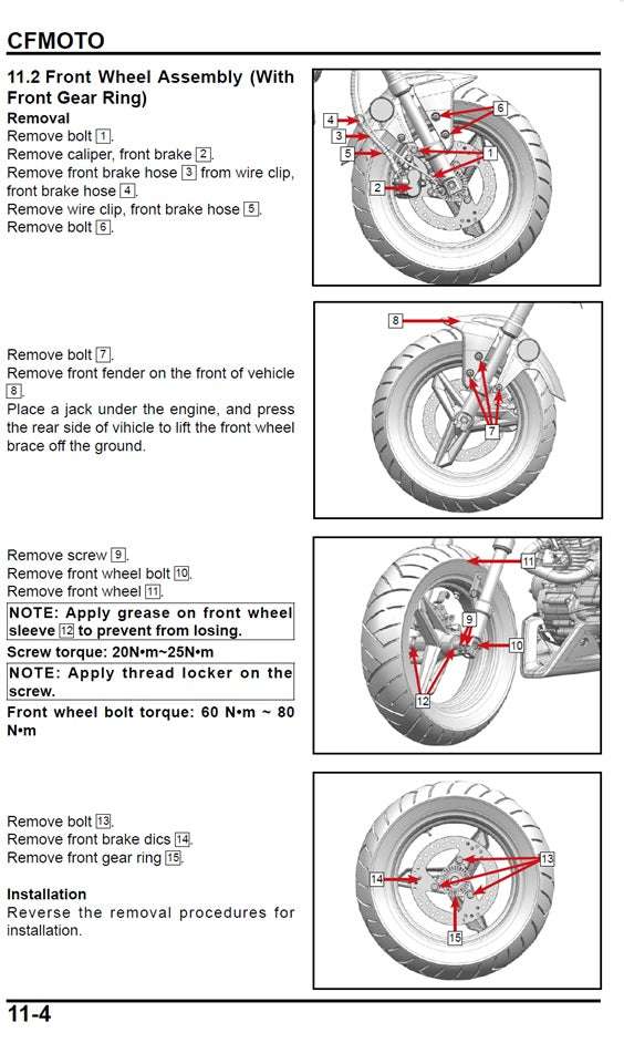 2024 Onwards CFMoto Papio SS 125 Service Manual