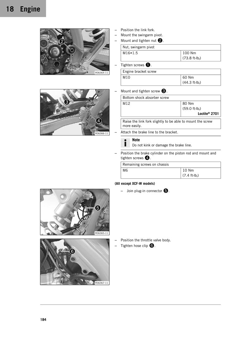 2025-2026 KTM 500 XWF XW-F Service Manual