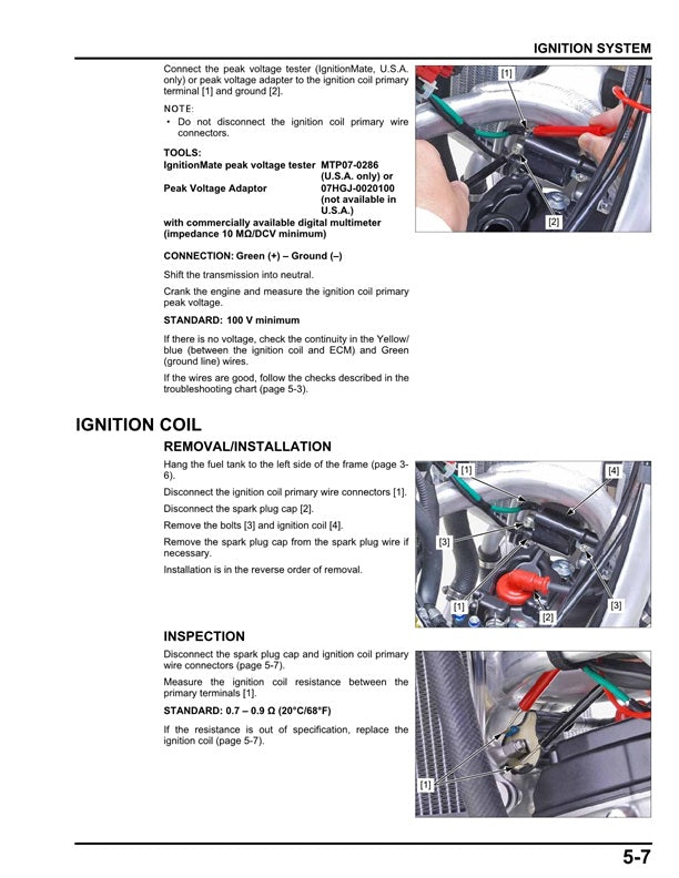 2025-2026 Honda CRF 250 CRF250R Service Manual
