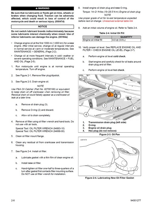 2025 Harley Davidson FLTRX Road Glide Service Manual