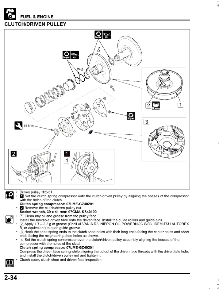 2017-2019 Honda SH150 SH150i Scooter Service Manual