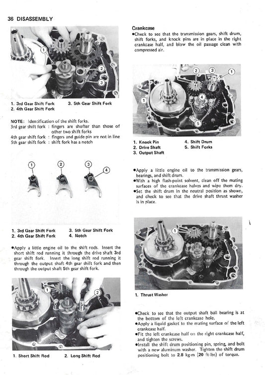 1993-1998 Kawasaki KLX250R Manual de servicio