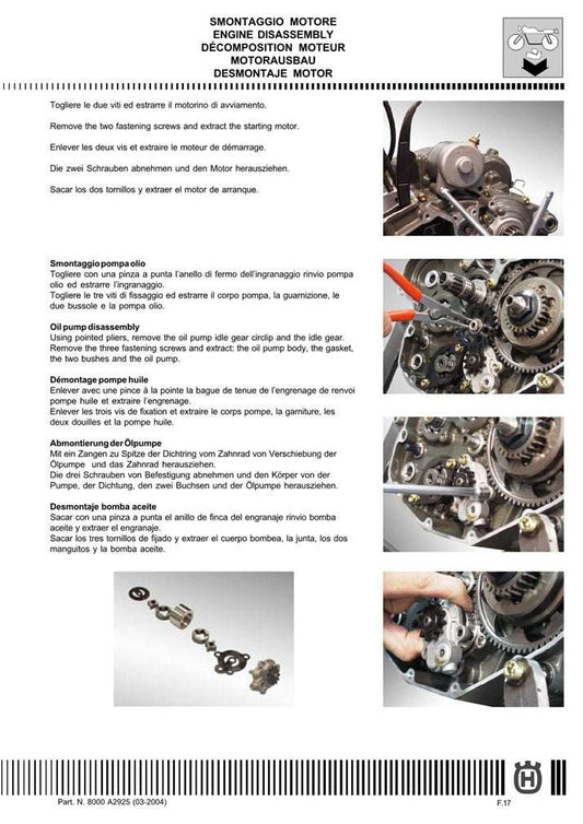 2003-2004 Husqvarna TE250 TE 250 Service Manual