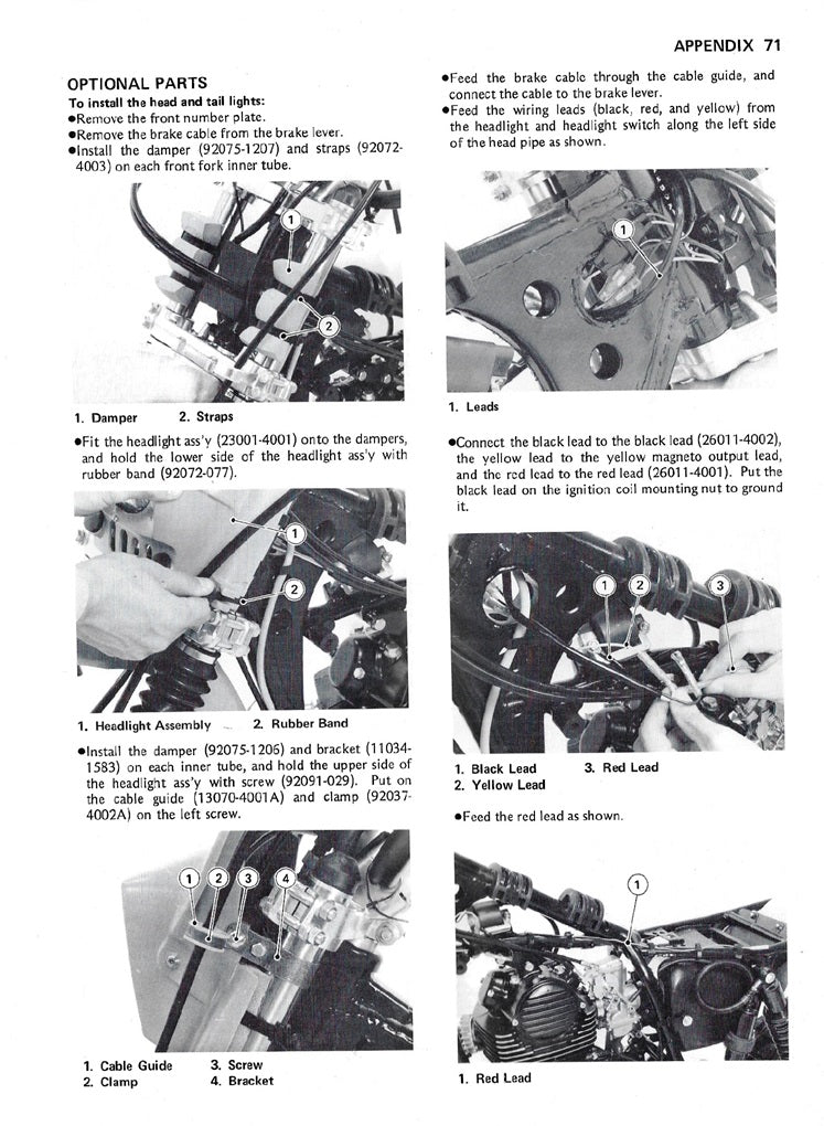 1993-1998 Kawasaki KLX250R Manual de servicio