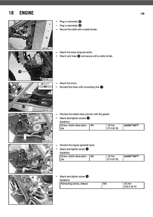 2014-2015 KTM 125XCW 125 XCW XC-W Service Manual