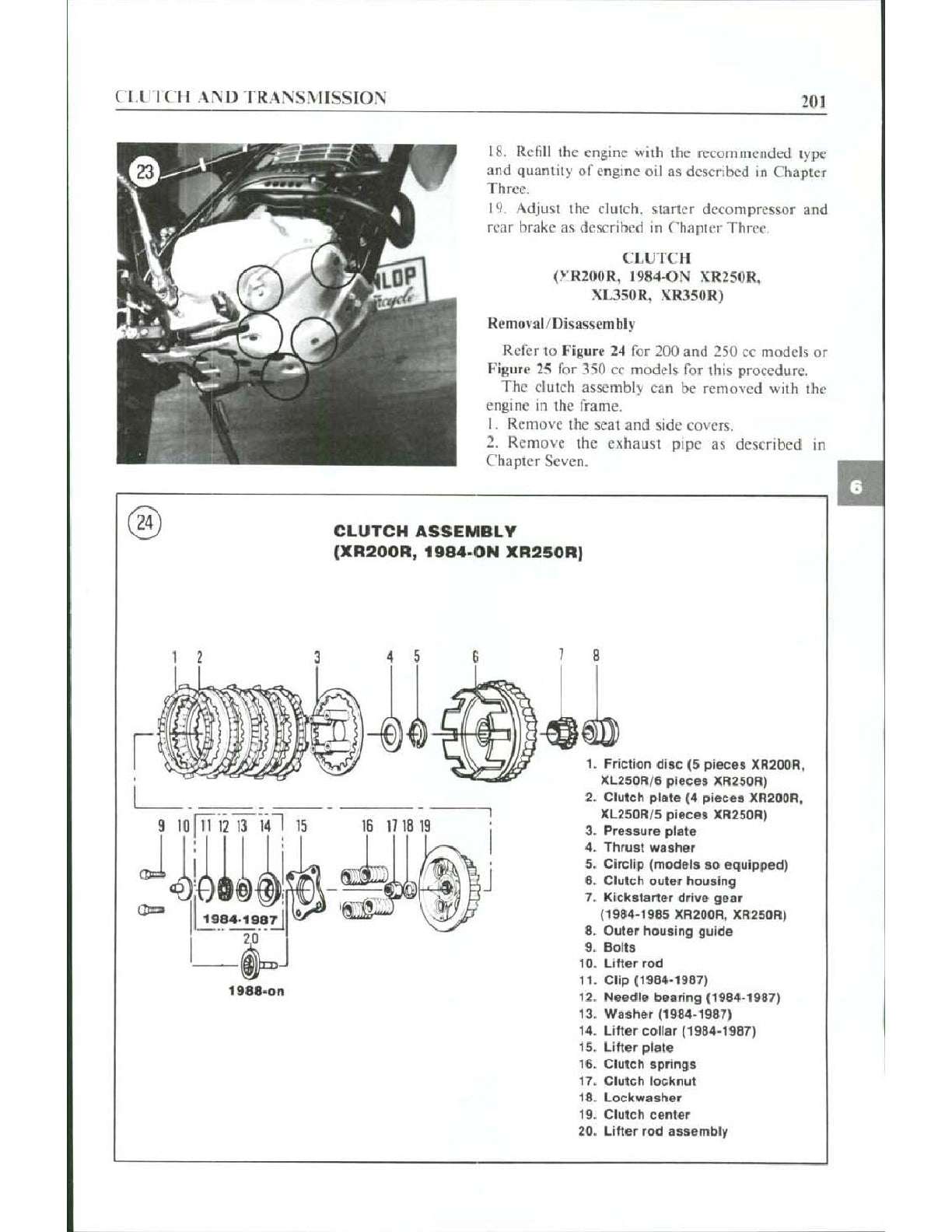 1984 to 1985 Honda XR250R XR 250 Service Manual