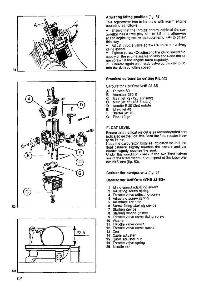 1978 en adelante Benelli Magnum 3V 50cc Manual de servicio