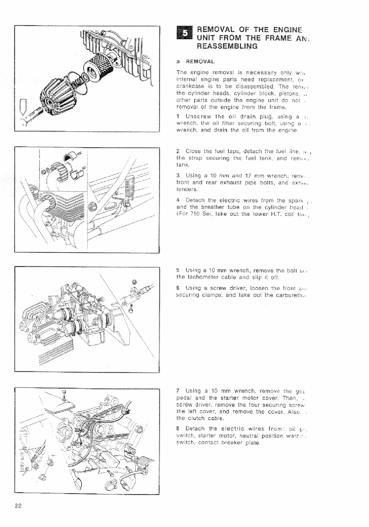 1973-1976 Benelli 500 Quattro Service Manual