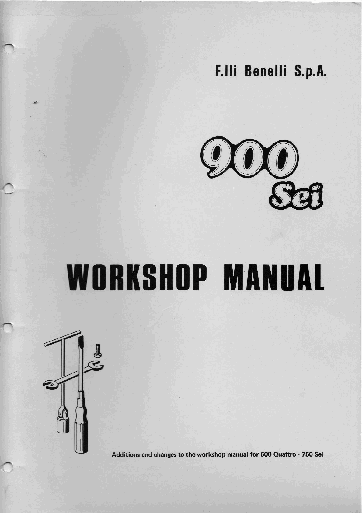 1979-1989 Benelli 900 Sei Service Manual