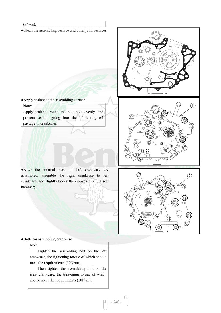 2017 en adelante Benelli TNT 125 Manual de servicio