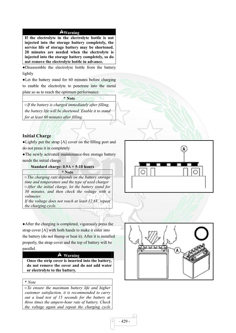 2017 onwards Benelli TNT 125 Service Manual