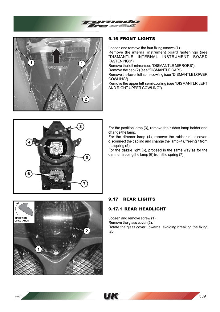 2004-2015 Benelli Tornado RS TRE 900 Service Manual