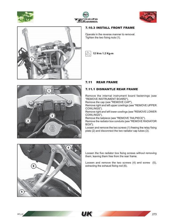 2001-2003 Benelli Tornado TRE LE 900 Service Manual