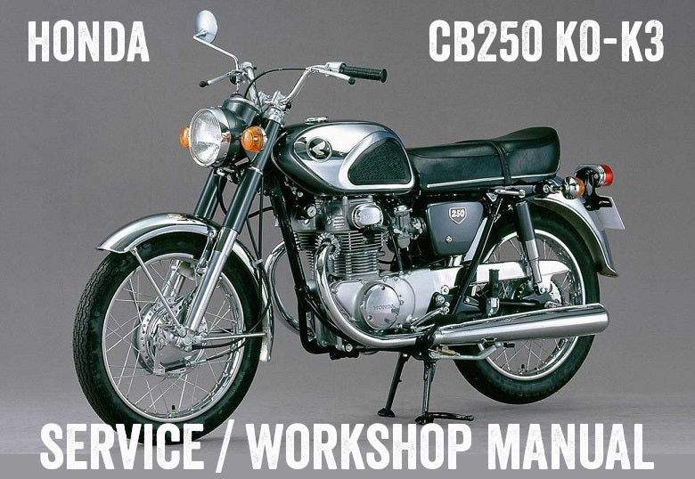 1968-1971 Honda CB250 K0 K1 K2 K3 Manual de taller de servicio de reparación