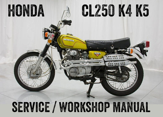 1972-1976 Honda CL250 K4 K5 Manual de taller de servicio de reparación