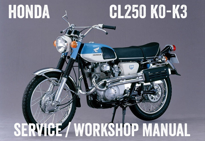 1968-1971 Honda CL250 K0 K1 K2 K3 Manual de taller de servicio de reparación