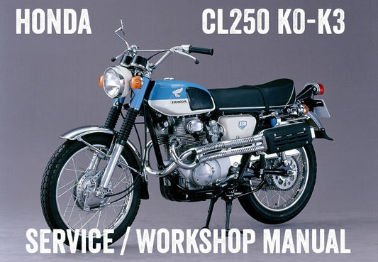 1968–1971 Honda CL250 K0 K1 K2 K3 Reparatur- und Werkstatthandbuch