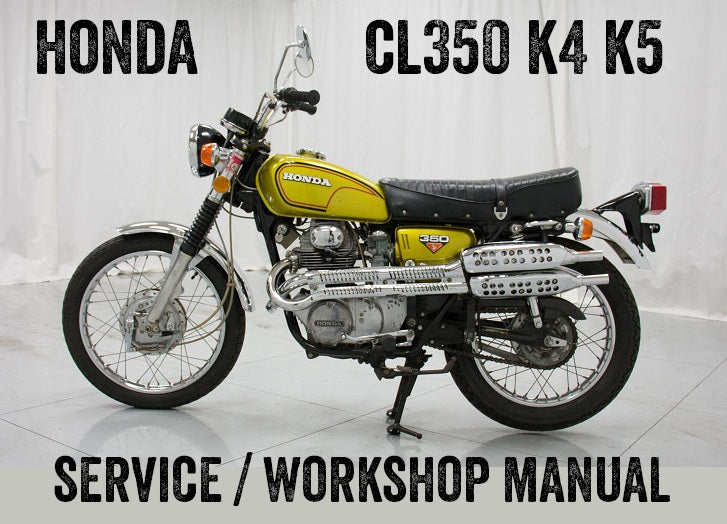 1972-1976 Honda CL350 K4 K5 Manual de taller de servicio de reparación