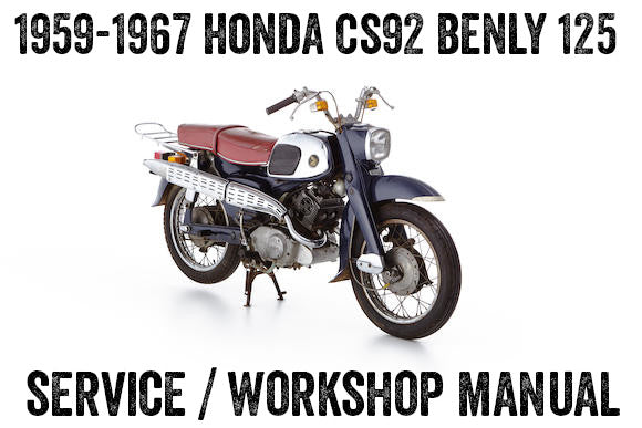 1959-1967 Honda CS92 Benly 125 Manual de servicio/taller/reparación