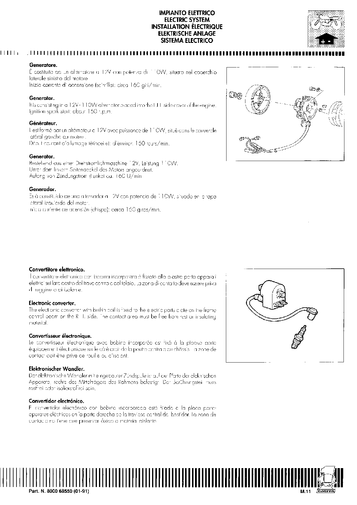 1990-1995 Cagiva K3 50cc Service Manual