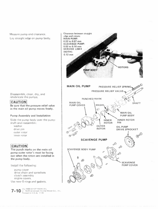 1975-1979 Honda GL1000 Goldwing Manual