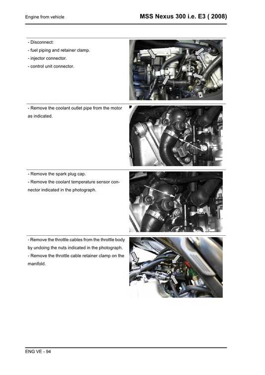 2008-2016 Gilera MSS Nexus 300, es decir, Manual de servicio