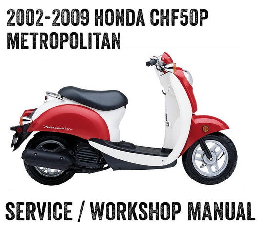 2002-2009 Honda CHF50P Metropolitan Scooter Manual