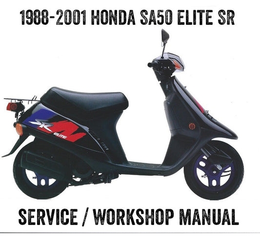 1988-2001 Honda SA50 Elite SR Scooter-Handbuch