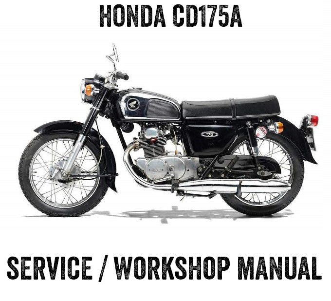 1967-1979 Honda CD175A Benly 175cc Service / Workshop / Repair Manual ...