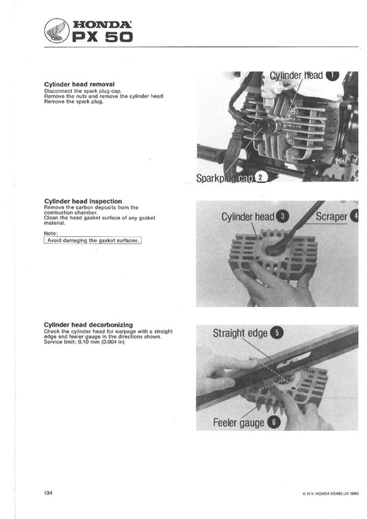 1981-1985 Honda PX50 Scooter Ciclomotor Scooter Manual