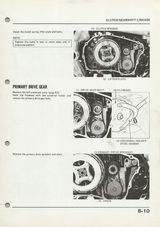 1984-1990 Honda CB450S Service Manual