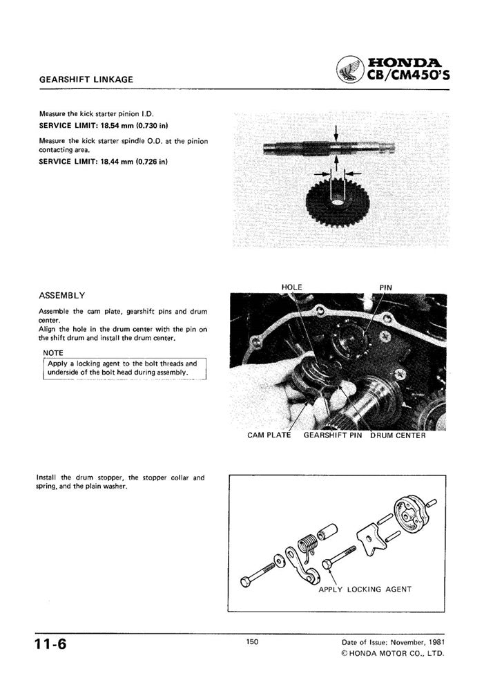 1982-1985 Honda CB450SC Nighthawk Service Manual