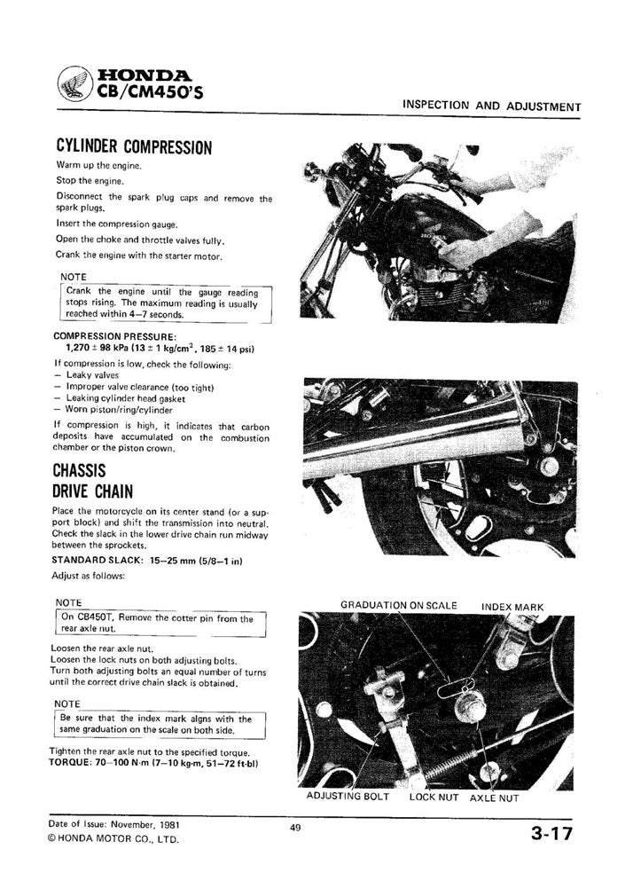 1982-1985 Honda CM450C Custom Service Manual