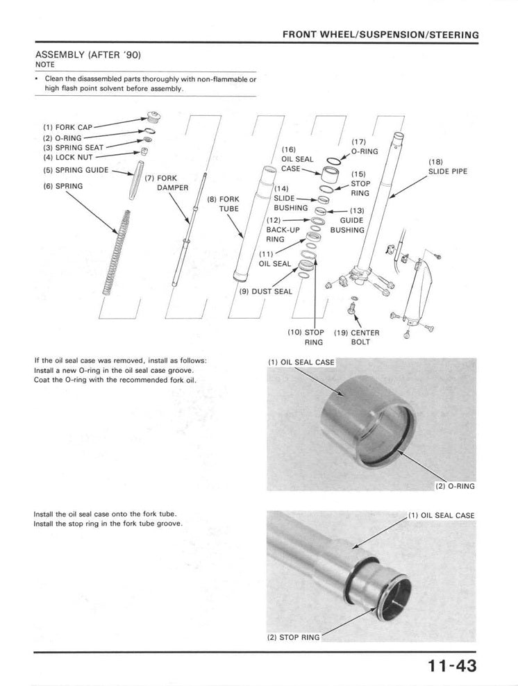 1990 Honda CR125 CR125R Motocross Service Manual