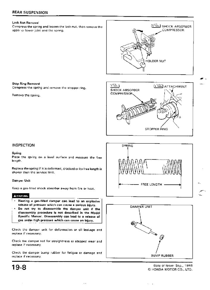 Honda Common Service / Workshop / Repair Manual