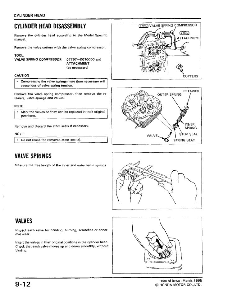 Honda Common Service / Workshop / Repair Manual