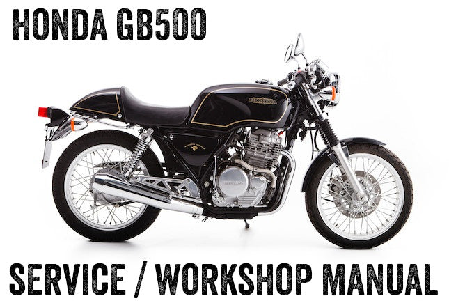 1989-1990 Honda GB500 GB 500 TT Tourist Trophy Single Workshop Manual