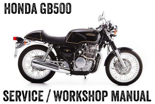 1989-1990 Honda GB500 GB 500 TT Tourist Trophy Manual de taller individual