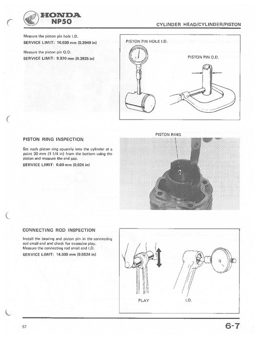 1981-1985 Honda PX50 Scooter Ciclomotor Scooter Manual