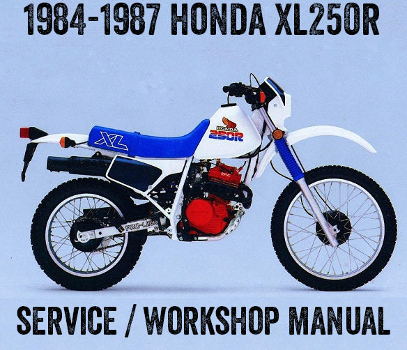 1984-1987 Honda XL250R RFVC Manual de servicio