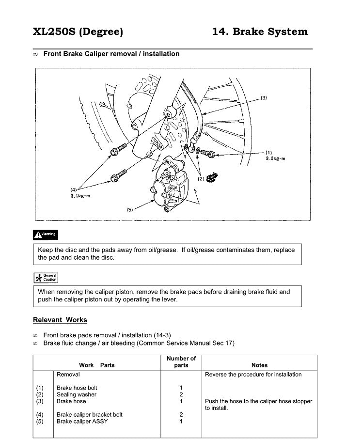 1991-1997 Honda XL250 XL250S Degree Service Manual –  retro-motorcycle-manuals