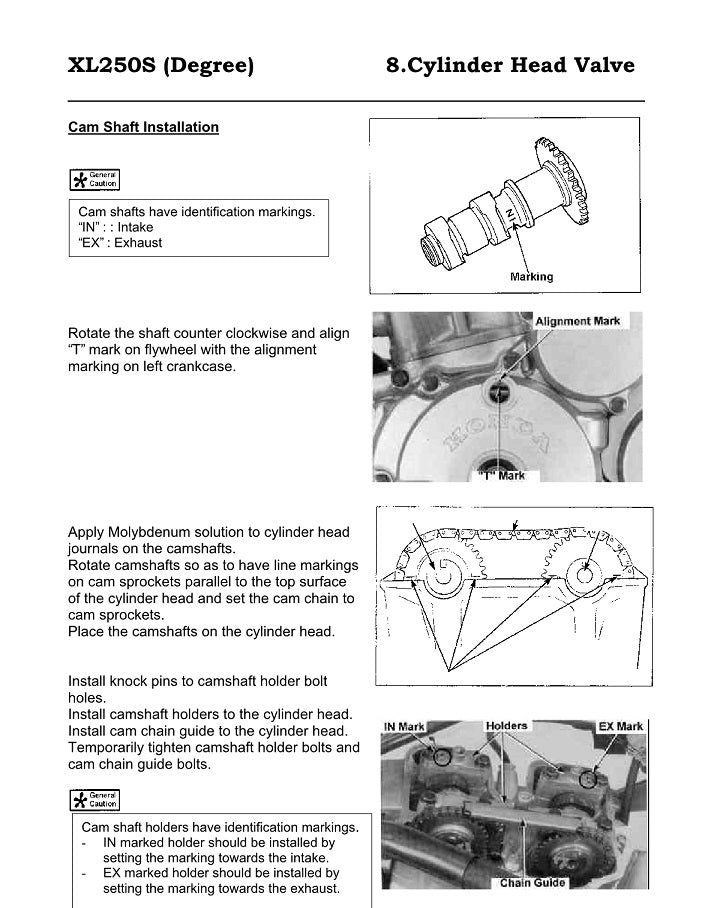 1984-1987 Honda XL250R RFVC Manual de servicio