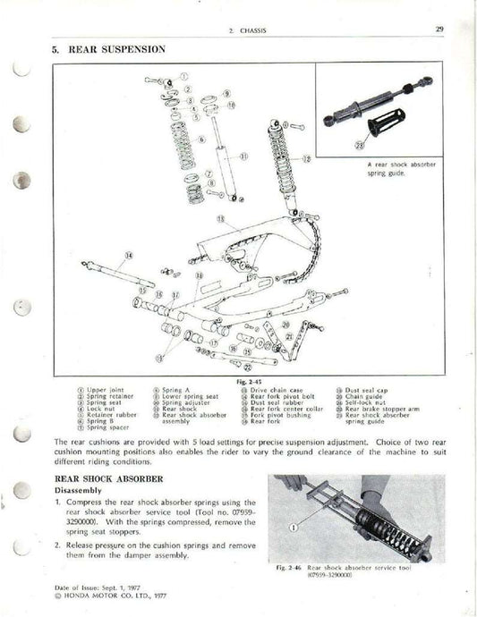 1972-1973 Honda XL250 XL 250 Service Manual