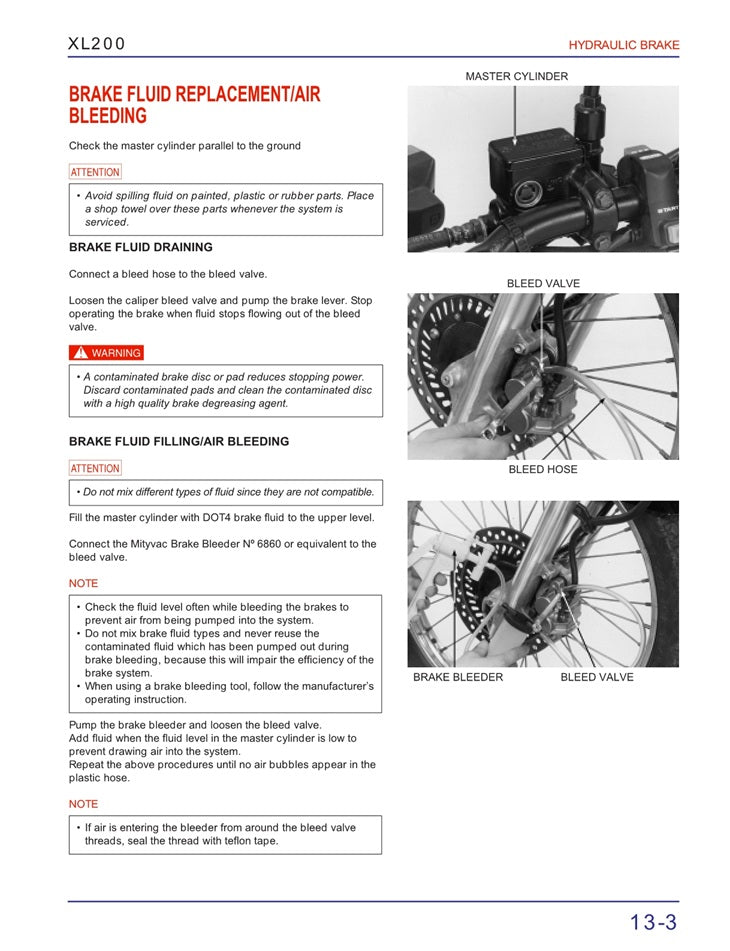 2001on Honda XL200 XL 200 Service Manual