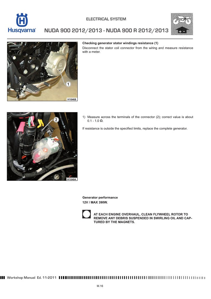 2011-2015 Husqvarna 900 Nuda Service Manual