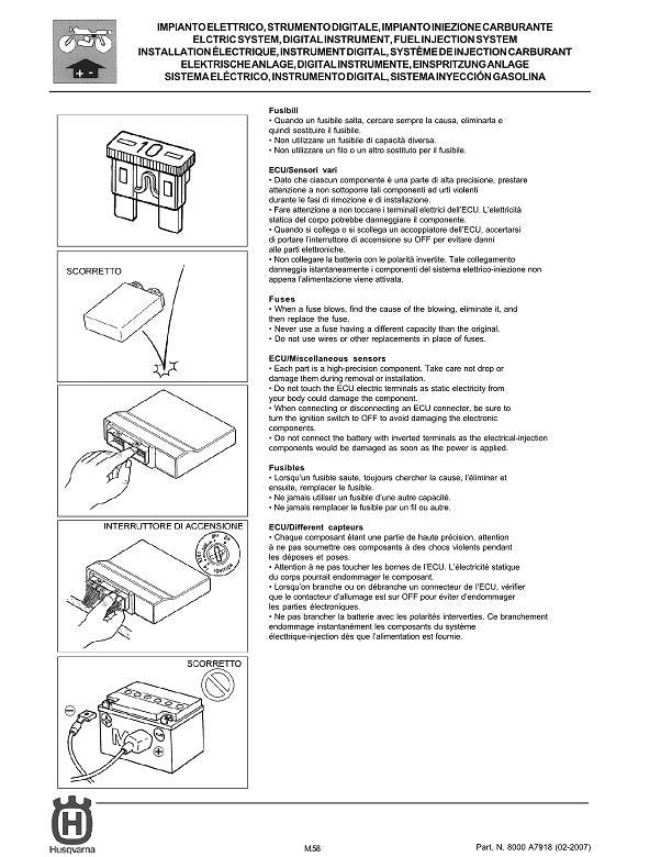 2005-2008 Husqvarna SM610 SM 610 Service Manual