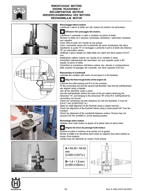 2005-2008 Husqvarna SM610 SM 610 Service Manual