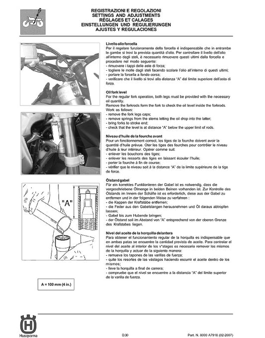 2005-2008 Husqvarna SM610 SM 610 Service Manual